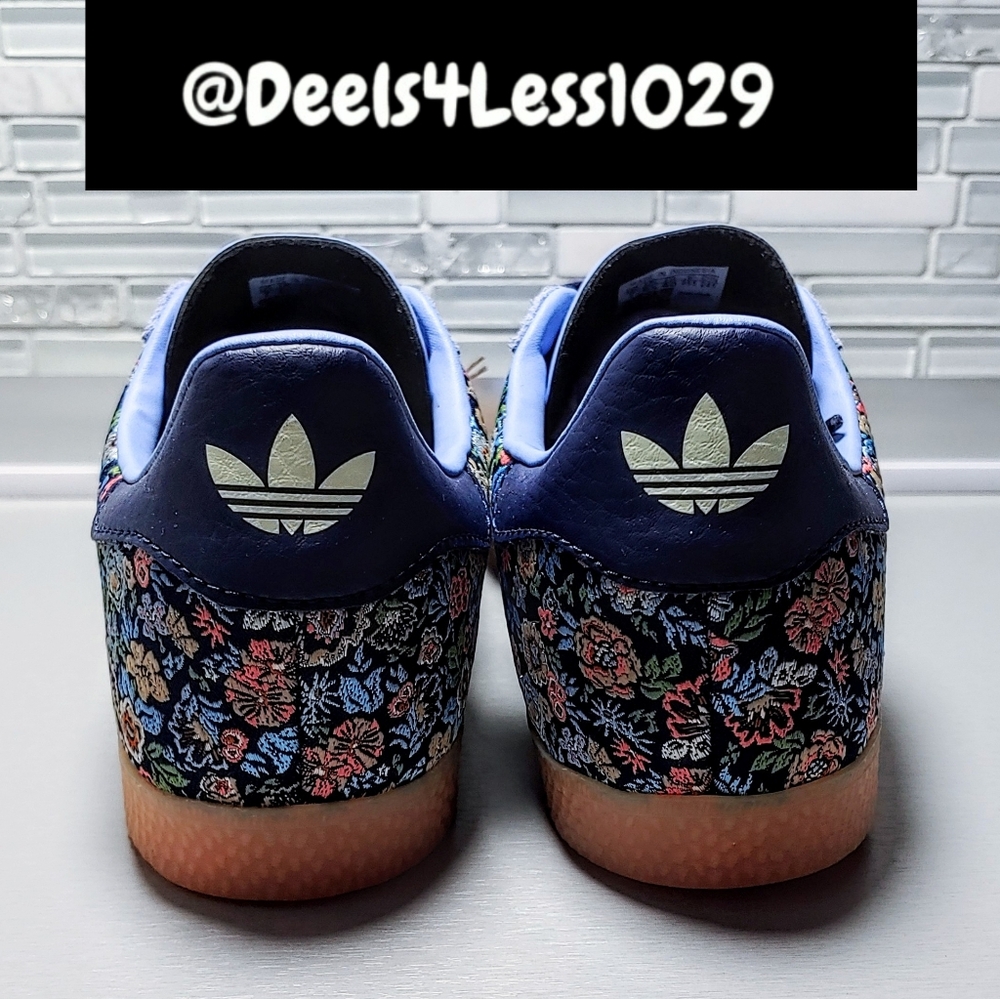 Adidas Gazelle X Liberty London Floral Womens Size 8/Kids 7 Violet Gum Brown - Picture 4 of 7